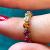 Round Cut Multicolor Sapphire Rainbow Eternity Ring
