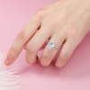 Round Cut White Sapphire Engagement Ring