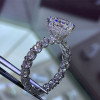 1.5ct Cushion Cut White Sapphire Engagement Ring