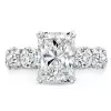 Handmade 5.0 CT Radiant Cut Sterling Silver Ring