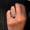 3ct Pear Cut White Sapphire Engagement Ring