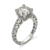 Handmade 3 Ct Round Cut U Prong Sterling Silver Ring