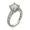 Handmade 3 Ct Round Cut U Prong Sterling Silver Ring