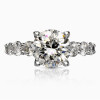 Handmade 3 Ct Round Cut U Prong Sterling Silver Ring