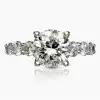Handmade 3 Ct Round Cut U Prong Sterling Silver Ring