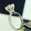 Handmade 1.0 Ct Solitaire Wrap Around Halo Round Cut Engagement Ring Sterling Silver