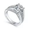 Handmade 1.5 CT Round Cut Engagement Ring