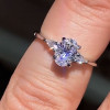 Handmade 3-stone 0.8Ct Oval Cut Lab-Created Engagement Ring