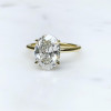 2.5ct Oval Cut White Sapphire Engagement Ring in Gold