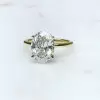 2.5ct Oval Cut White Sapphire Engagement Ring in Gold