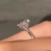 Handmade 6-Prong 1.5CT Round Cut Engagement Ring
