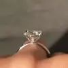 Handmade 6-Prong 1.5CT Round Cut Engagement Ring