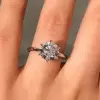 Handmade 6-Prong 1.5CT Round Cut Engagement Ring