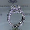 Handmade Halo Design 2.0 CT Round Cut Engagement Ring