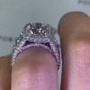 Handmade Halo Design 2.0 CT Round Cut Engagement Ring