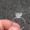 Handmade 2.0 CT Cushion Cut Sterling Silver Engagement Ring