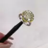 Two Tone 4.0 CT Round Cut Sterling Silver Engagement Ring