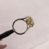 Two Tone 4.0 CT Round Cut Sterling Silver Engagement Ring