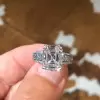 4ct Emerald Cut White Sapphire Engagement Ring