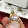 Handmade 1.3 Ct Marquise Cut Sterling Silver Engagement Ring
