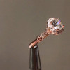 Handmade Halo 1.0 CT Rose Gold Round Cut Engagement Ring