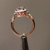 Handmade Halo 1.0 CT Rose Gold Round Cut Engagement Ring