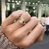 Handmade 3.0 CT Radiant Cut Rose Gold Twist Engagement Ring