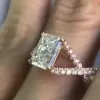 Handmade 3.0 CT Radiant Cut Rose Gold Twist Engagement Ring