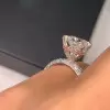 Handmade Pink Stone Halo 2.0 CT Cushion Cut Engagement Ring