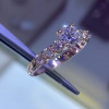1ct Round Cut White Sapphire Engagement Ring