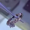 1ct Round Cut White Sapphire Engagement Ring