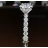 Handmade 3.0 CT Round Cut 4-Prong Setting Engagement Ring