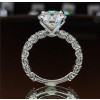 Handmade 3.0 CT Round Cut 4-Prong Setting Engagement Ring
