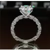 Handmade 3.0 CT Round Cut 4-Prong Setting Engagement Ring