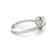 0.5 Ct Round Cut Swirl Halo Flower Engagement Ring