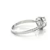 0.5 Ct Round Cut Swirl Halo Flower Engagement Ring
