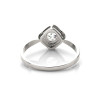 0.5 Ct Round Cut Swirl Halo Flower Engagement Ring