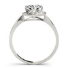 0.5 Ct Round Cut Swirl Halo Flower Engagement Ring