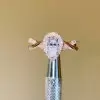 2ct Pear Cut Intertwined Halo Engagement Ring in Gold