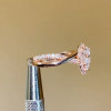 2ct Pear Cut Intertwined Halo Engagement Ring in Gold