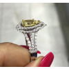 Handmade 1.5 CT Pear Cut Double Halo Engagement Ring