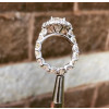 Handmade 1.0 CT Round Cut Halo Setting Engagement Ring