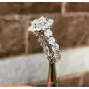 Handmade 1.0 CT Round Cut Halo Setting Engagement Ring