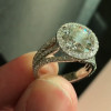 3CT Handmade Round Brilliant Cut Sterling Silver Engagement Ring