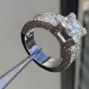 Handmade 2 CT 4-Prong Princess Cut  Engagement Ring