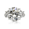 12ct Round Cut White Sapphire Three Stone Engagement Ring