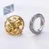 Unique Foldable Astronomical Armillary Sphere Ring 925 Sterling Silver