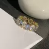 12ctw Aquamarine and White Sapphire Wedding Band
