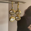 8ctw Round Cut White Sapphire Drop Earrings