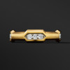 Channel Set White Sapphire Station Band Men's Ring